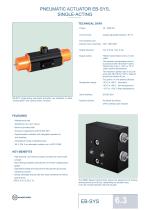 PNEUMATIC ACTUATOR EB-SYS, SINGLE-ACTING
