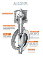 QUALITY FEATURES HIGH PERFORMANCE VALVE