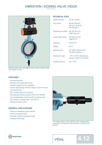 VIBRATION / DOSING VALVE VIDOS