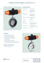 WAFER TYPE BUTTERFLY VALVE Z 611-K