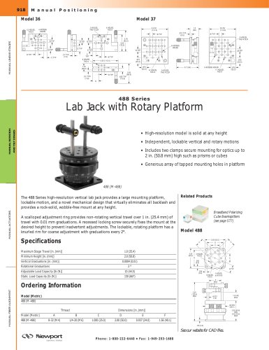 488 Series Height-Adjustable Rotary Platform  