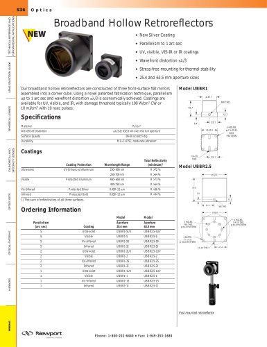 Broadband Hollow Retroreflectors  