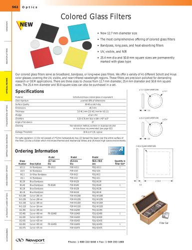 Colored Glass Filters  