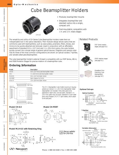 Cube Beamsplitter Holders  