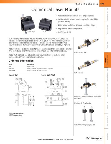 Cylindrical Laser Mounts  