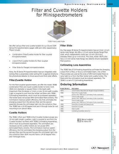 Filter and Cuvette Holders for Minispectrometers  