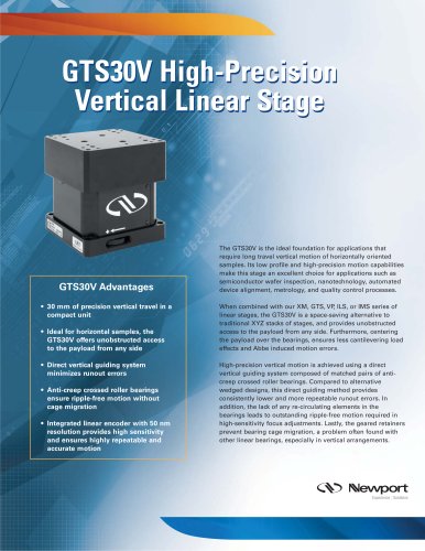 GTS30V High-Precision Vertical Linear Stage