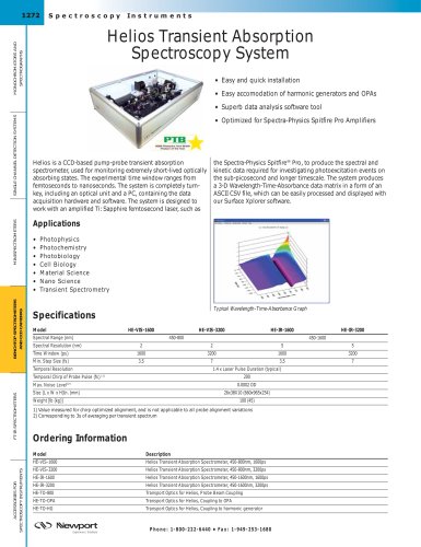 Helios Transient Absorption Spectroscopy System  