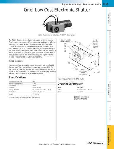 Oriel Low Cost Electronic Shutter