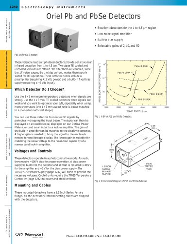 Oriel Pb and PbSe Detectors  