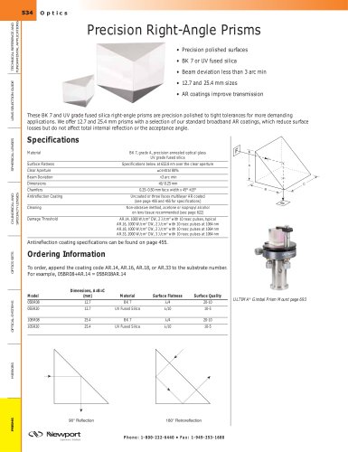 Precision Right-Angle Prisms  