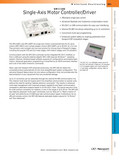 SMC100 Single-Axis Motor Controller/Driver  