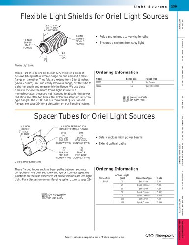 Spacer Tubes for Light Sources  