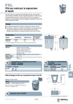 Filtri Per Vuoto Per La Separazione Di Liquidi, Serie FSL - 1