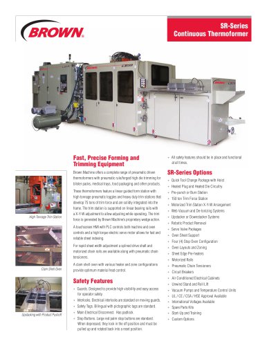 SR-Series  Continuous Thermoformer