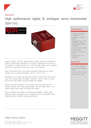 Single axis servo-inclinometer SX41100