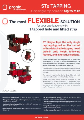 Pronic - ST2 Range - In-die Tapping Unit