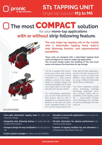 ST1 Range - In-die Tapping Unit