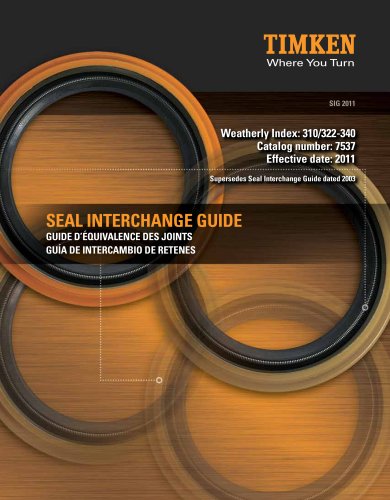 Automotive Aftermarket Seal Interchange Guide