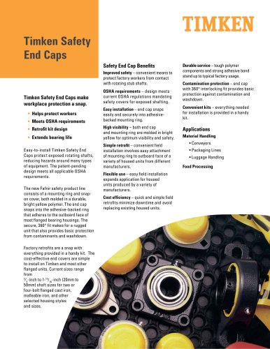 Timken Safety End Caps