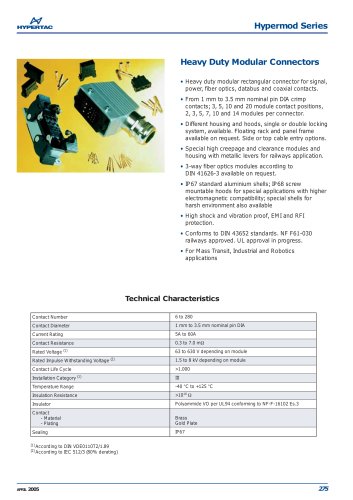 Heavy Duty Modular Connectors