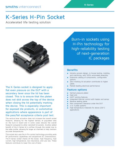 K Series H-Pin® Socket