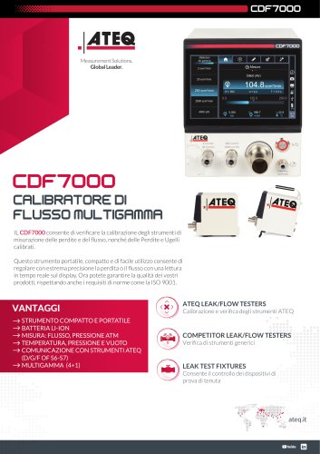 CALIBRATORE DI FLUSSO MULTIGAMMA | CDF7000