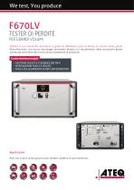 TESTER DI PERDITE PER GRANDI VOLUMI | F670LV