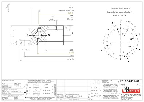 L-shaped profile slewing rings without gear