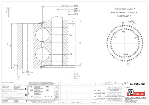 Standard double row ball slewing rings without gear