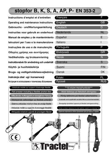 stopfor B, K, S, A, AP, P- EN 353-2