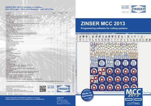 ZINSER Software MCC 2013