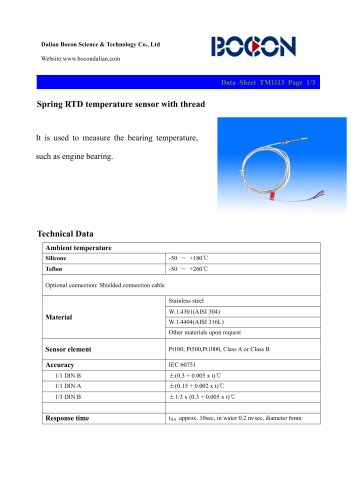 BOCON-Bearing RTD temperature probe  TM1113-Bearing