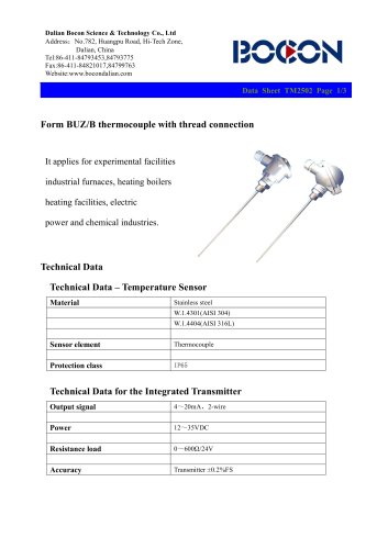 BOCON-thermocouple TM2502-Heating system