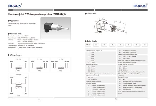 Horsman-joint RTD temperature probes TM1204(1)