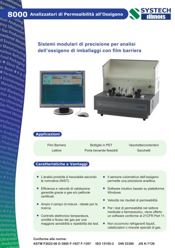 Analizzatori di Permeaibilità all’Ossigeno