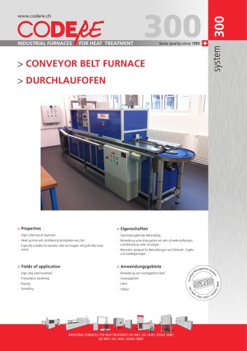 CONVEYOR BELT FURNACE - TYPE 300