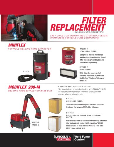 FILTER REPLACEMENT ® WELDING FUME EXTRACTOR