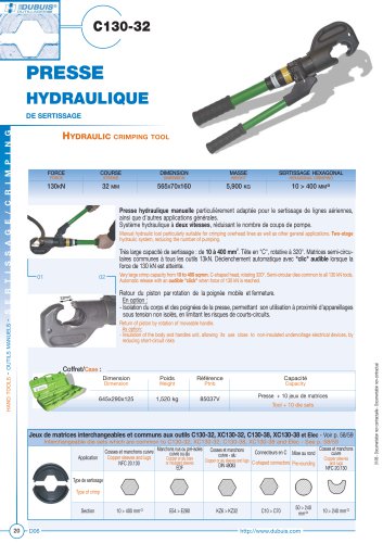 C130-32 - Hydraulic crimping tool