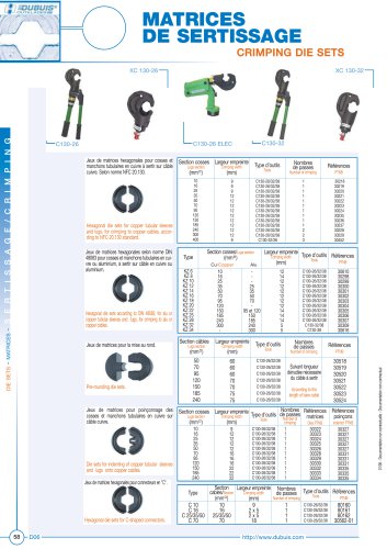 CRIMPING DIE SETS  C130-26