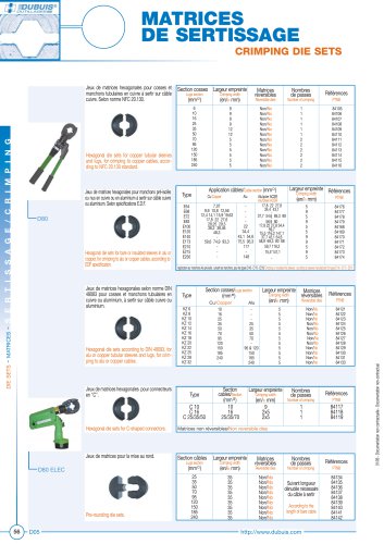 CRIMPING DIE SETS D80