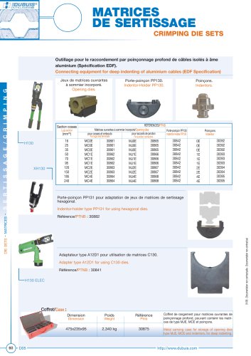 CRIMPING DIE SETS H130