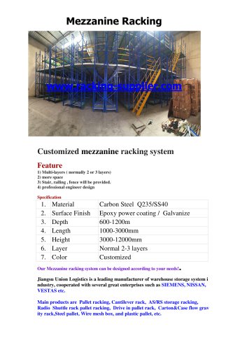 Union Mezzanine Racking MR16081101