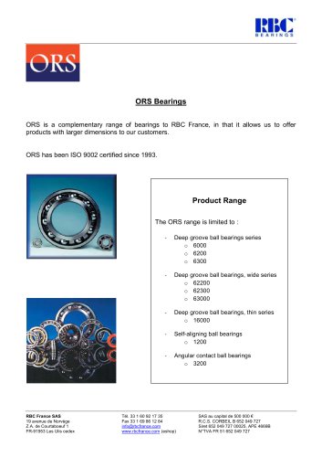 Deep groove ball bearings