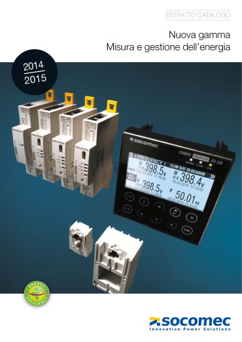 Estratto catalogo: Nuova gamma Misura e gestione dell’energia