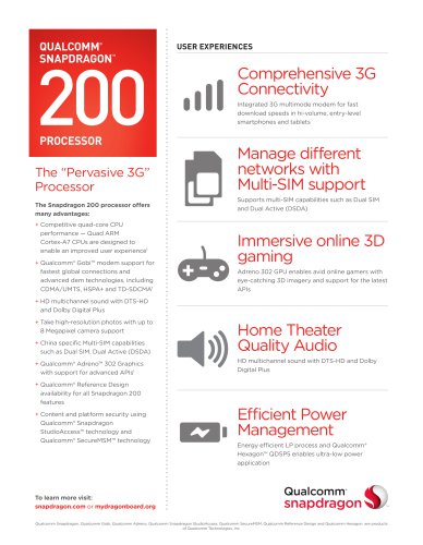 QUALCOMM® SNAPDRAGON 200 processor