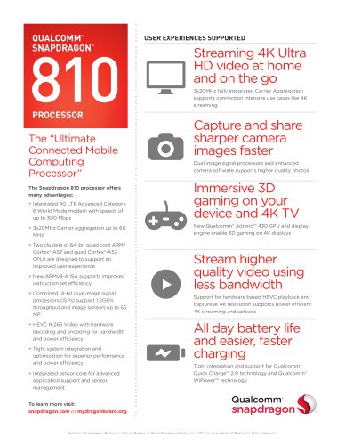 Snapdragon 810 Processor Product Brief