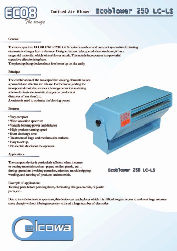 Ionised air blower ECOBLOWER 250