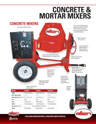 CONCRETE & MORTAR MIXERS