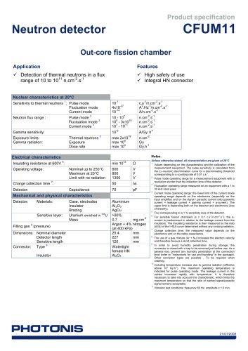 Fission Chambers for Out-of-Core Use CFUM 11